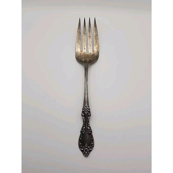 GRAND ELEGANCE Wm Rogers Mfg Co Extra Plate Cold Meat Serving Forks Silverplate - Picture 1 of 7